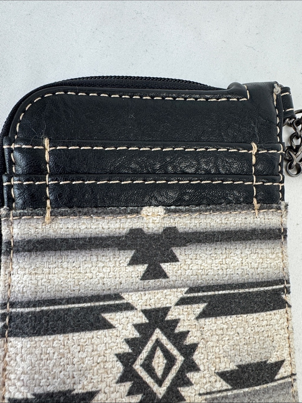 Wrangler Montana West Southwestern Mini Zip Card Case Wallet, Aztec, EUC - Picture 4 of 4